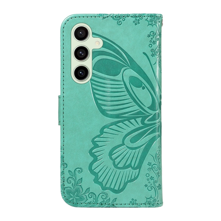 For Galaxy S24 FE 5G Swallowtail Butterfly Embossed Leather Phone Case
