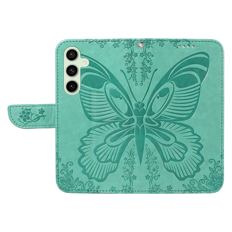 For Galaxy S24 FE 5G Swallowtail Butterfly Embossed Leather Phone Case