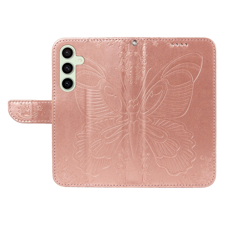 For Galaxy S24 FE 5G Swallowtail Butterfly Embossed Leather Phone Case