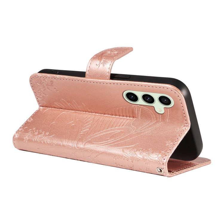 For Galaxy S24 FE 5G Swallowtail Butterfly Embossed Leather Phone Case