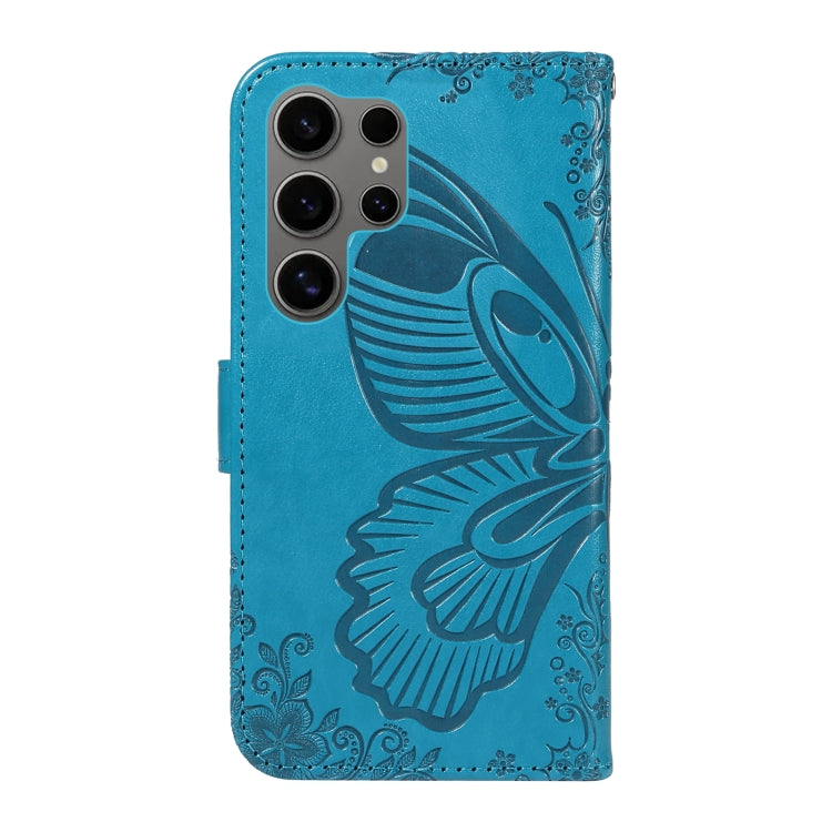 For Galaxy S25 Ultra 5G Swallowtail Butterfly Embossed Leather Phone Case
