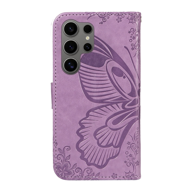 For Galaxy S25 Ultra 5G Swallowtail Butterfly Embossed Leather Phone Case