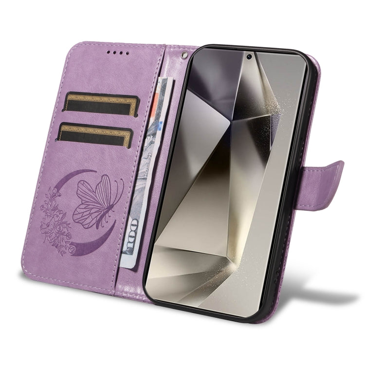 For Galaxy S25 Ultra 5G Swallowtail Butterfly Embossed Leather Phone Case
