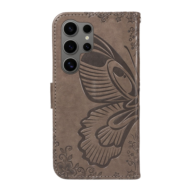 For Galaxy S25 Ultra 5G Swallowtail Butterfly Embossed Leather Phone Case