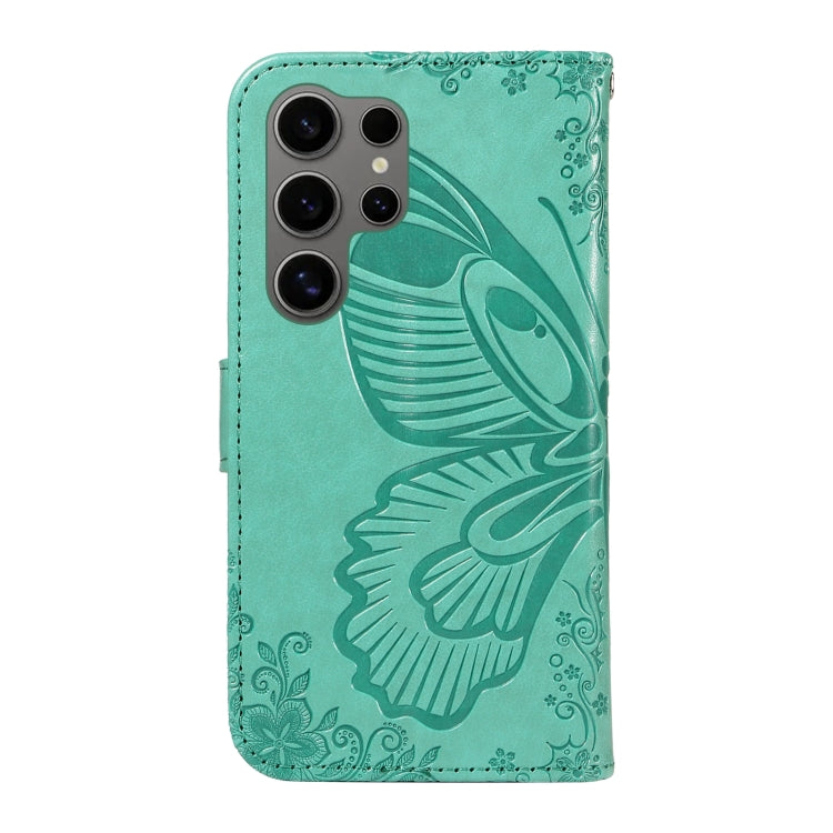 For Galaxy S25 Ultra 5G Swallowtail Butterfly Embossed Leather Phone Case