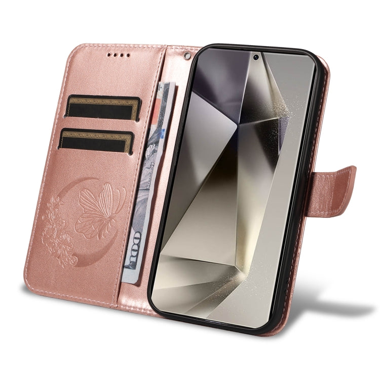 For Galaxy S25 Ultra 5G Swallowtail Butterfly Embossed Leather Phone Case