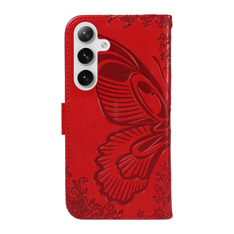 For Galaxy S25+ / S24+ 5G Swallowtail Butterfly Embossed Leather Phone Case
