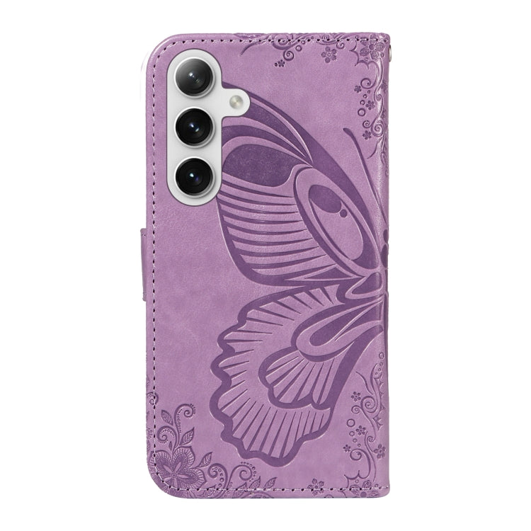 For Galaxy S25+ / S24+ 5G Swallowtail Butterfly Embossed Leather Phone Case