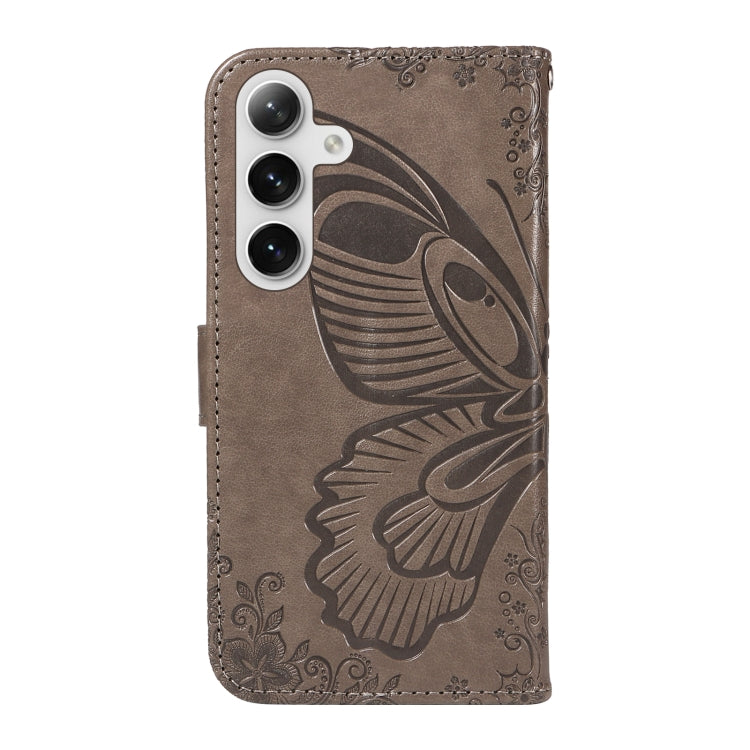 For Galaxy S25+ / S24+ 5G Swallowtail Butterfly Embossed Leather Phone Case