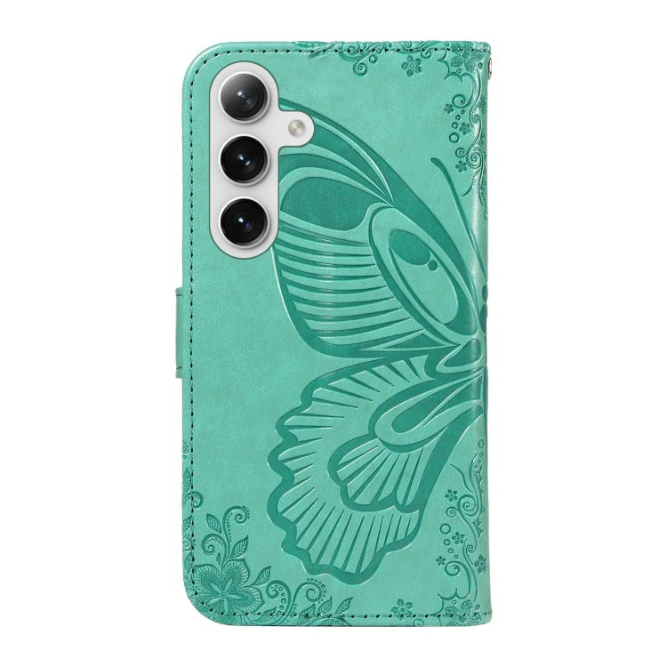 For Galaxy S25+ / S24+ 5G Swallowtail Butterfly Embossed Leather Phone Case