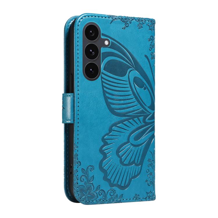For Galaxy S25 FE 5G Swallowtail Butterfly Embossed Leather Phone Case