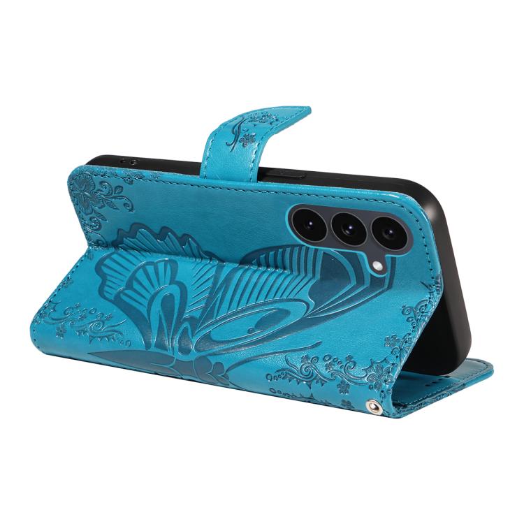 For Galaxy S25 FE 5G Swallowtail Butterfly Embossed Leather Phone Case