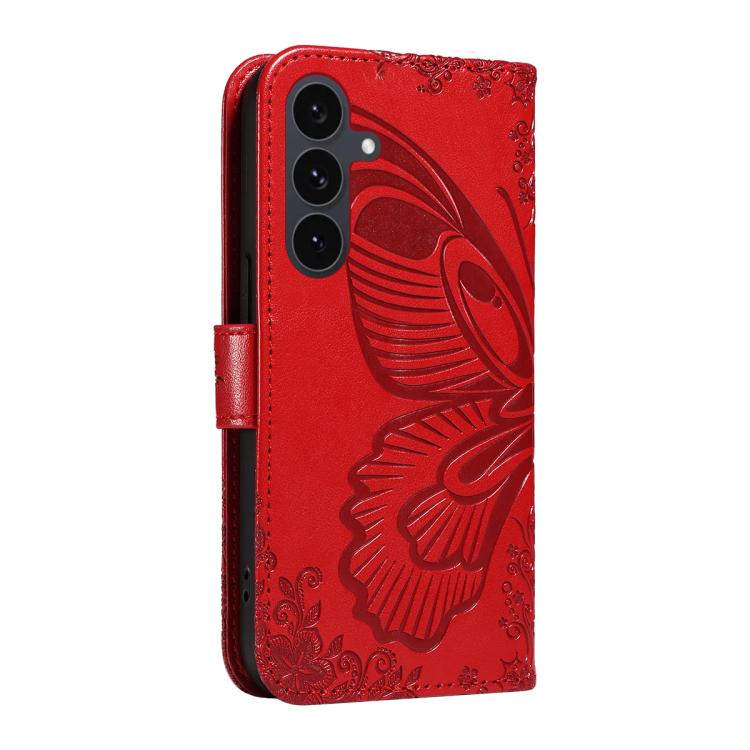 For Galaxy S25 FE 5G Swallowtail Butterfly Embossed Leather Phone Case