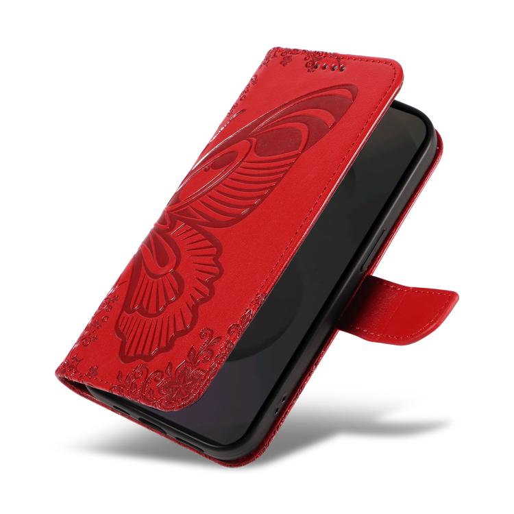 For Galaxy S25 FE 5G Swallowtail Butterfly Embossed Leather Phone Case