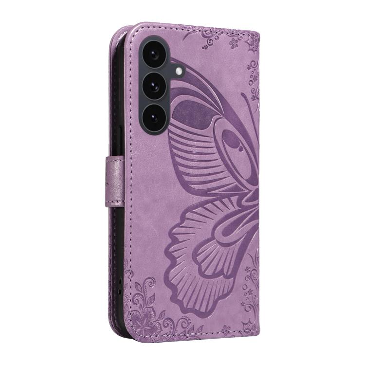 For Galaxy S25 FE 5G Swallowtail Butterfly Embossed Leather Phone Case