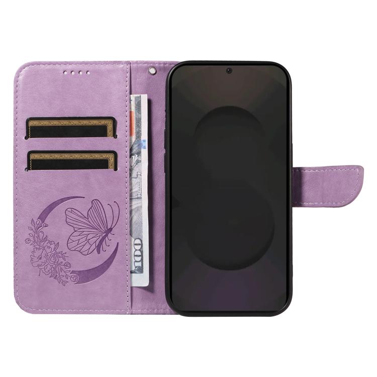 For Galaxy S25 FE 5G Swallowtail Butterfly Embossed Leather Phone Case