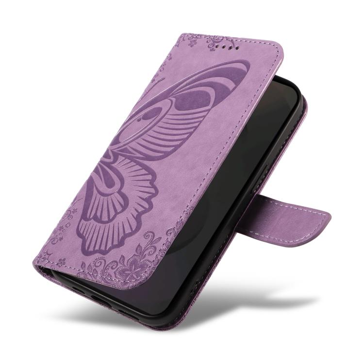 For Galaxy S25 FE 5G Swallowtail Butterfly Embossed Leather Phone Case