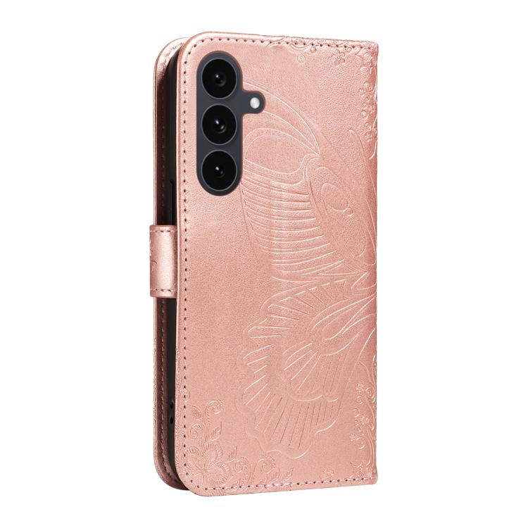 For Galaxy S25 FE 5G Swallowtail Butterfly Embossed Leather Phone Case