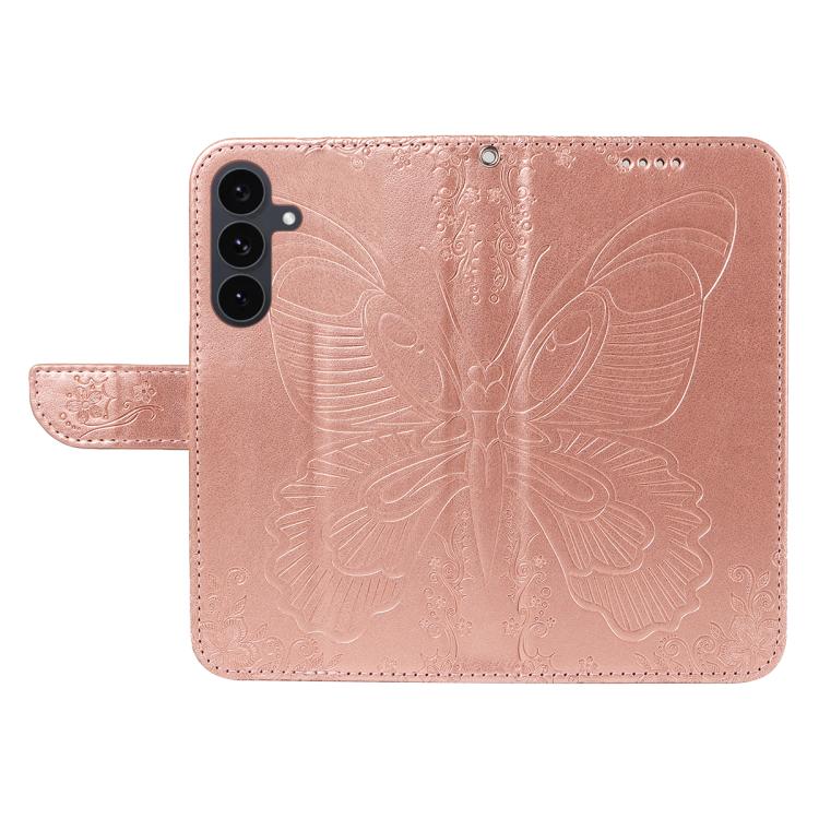 For Galaxy S25 FE 5G Swallowtail Butterfly Embossed Leather Phone Case