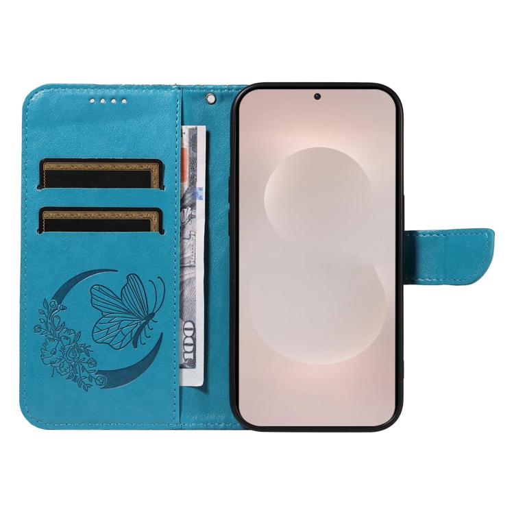 For Galaxy S26 Edge 5G Swallowtail Butterfly Embossed Leather Phone Case