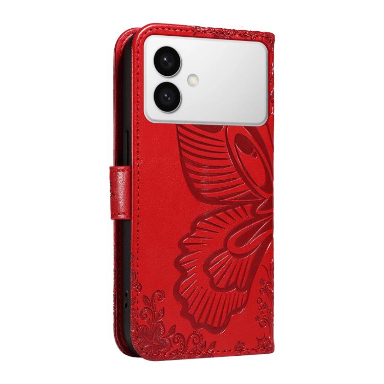 For Galaxy S26 Edge 5G Swallowtail Butterfly Embossed Leather Phone Case