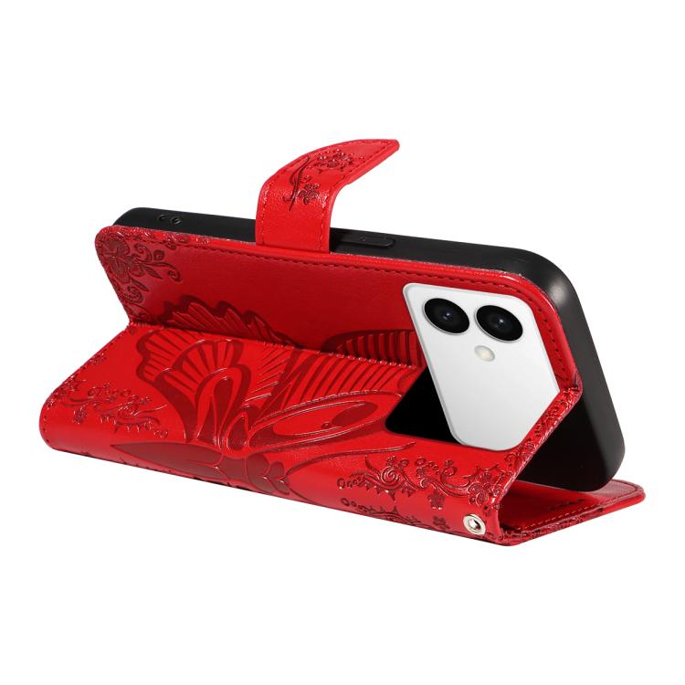 For Galaxy S26 Edge 5G Swallowtail Butterfly Embossed Leather Phone Case