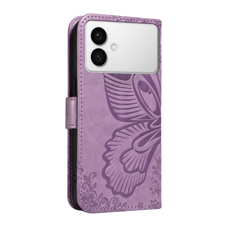 For Galaxy S26 Edge 5G Swallowtail Butterfly Embossed Leather Phone Case