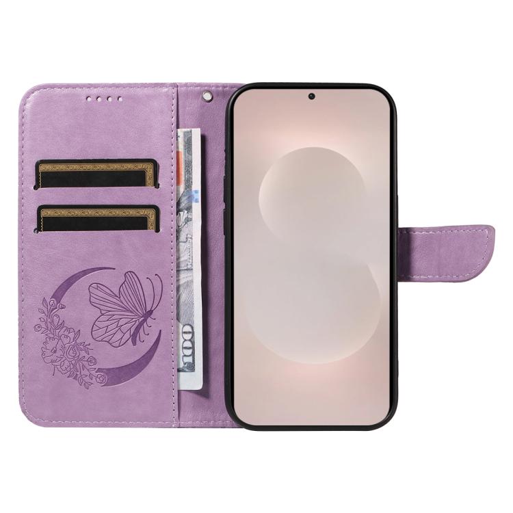 For Galaxy S26 Edge 5G Swallowtail Butterfly Embossed Leather Phone Case