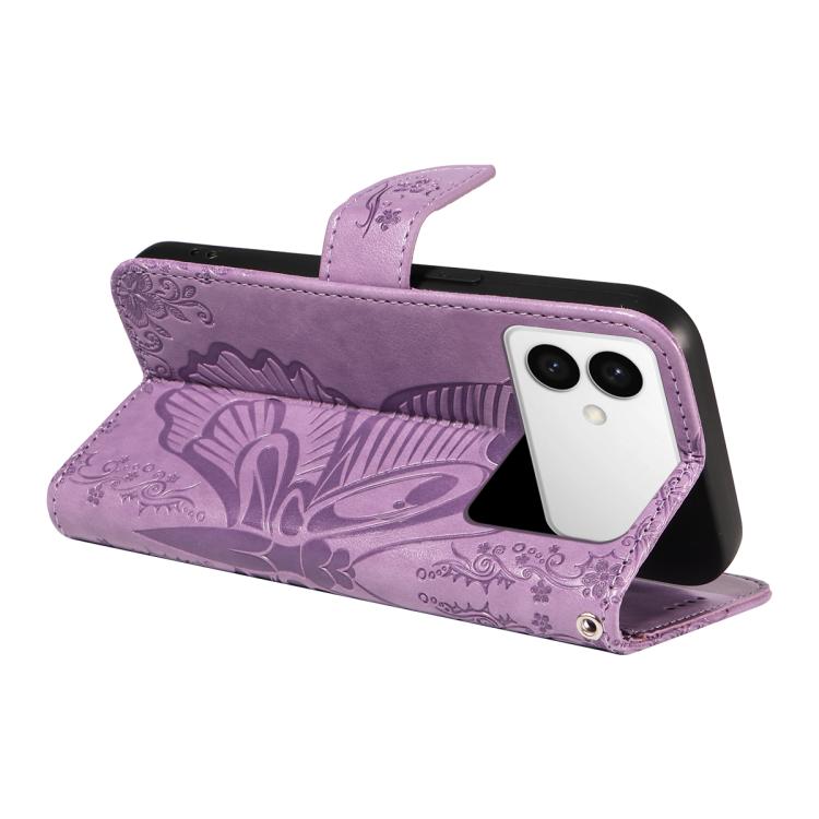 For Galaxy S26 Edge 5G Swallowtail Butterfly Embossed Leather Phone Case