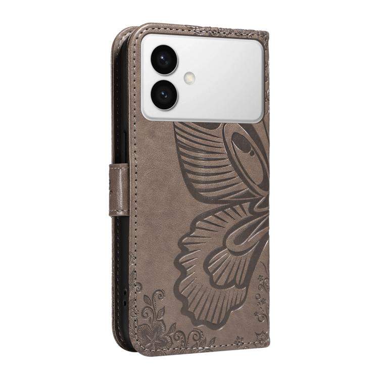 For Galaxy S26 Edge 5G Swallowtail Butterfly Embossed Leather Phone Case