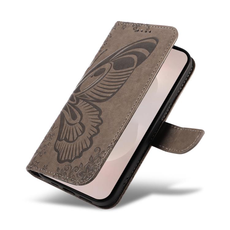 For Galaxy S26 Edge 5G Swallowtail Butterfly Embossed Leather Phone Case
