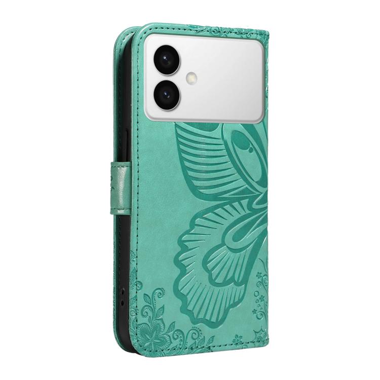 For Galaxy S26 Edge 5G Swallowtail Butterfly Embossed Leather Phone Case
