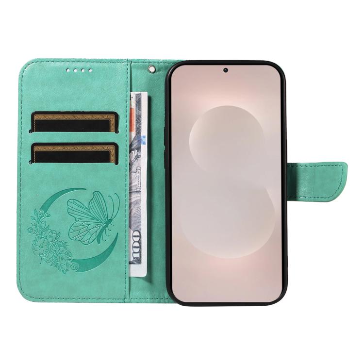 For Galaxy S26 Edge 5G Swallowtail Butterfly Embossed Leather Phone Case