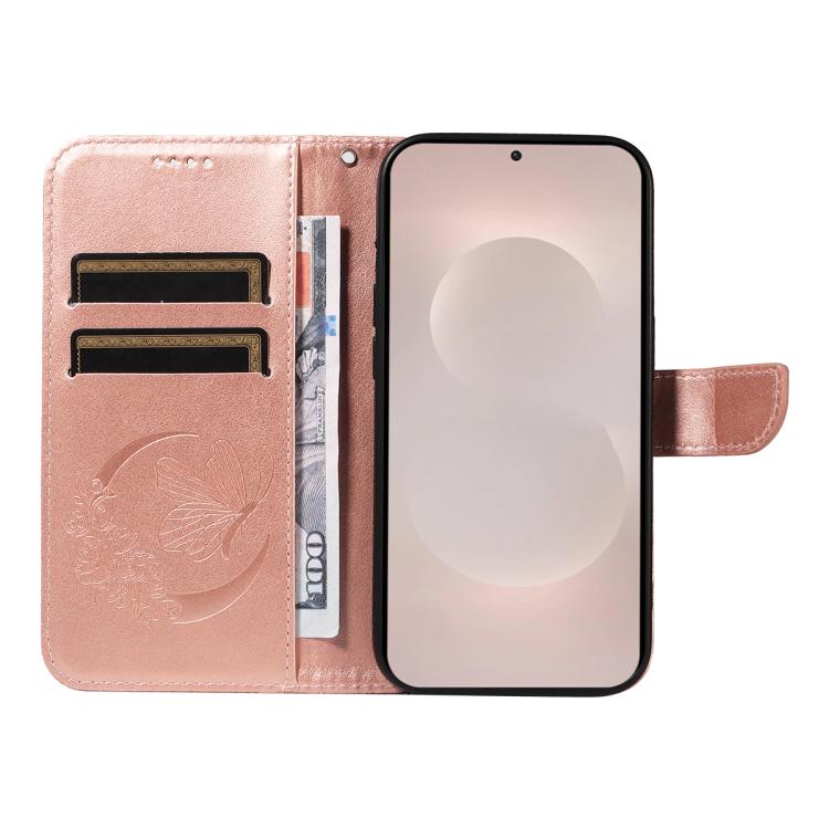 For Galaxy S26 Edge 5G Swallowtail Butterfly Embossed Leather Phone Case