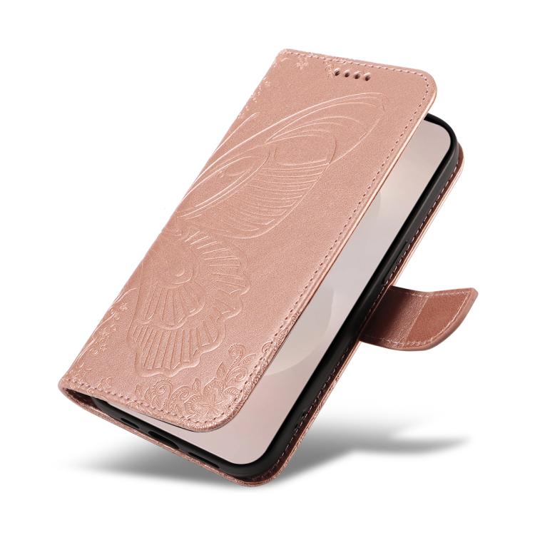 For Galaxy S26 Edge 5G Swallowtail Butterfly Embossed Leather Phone Case