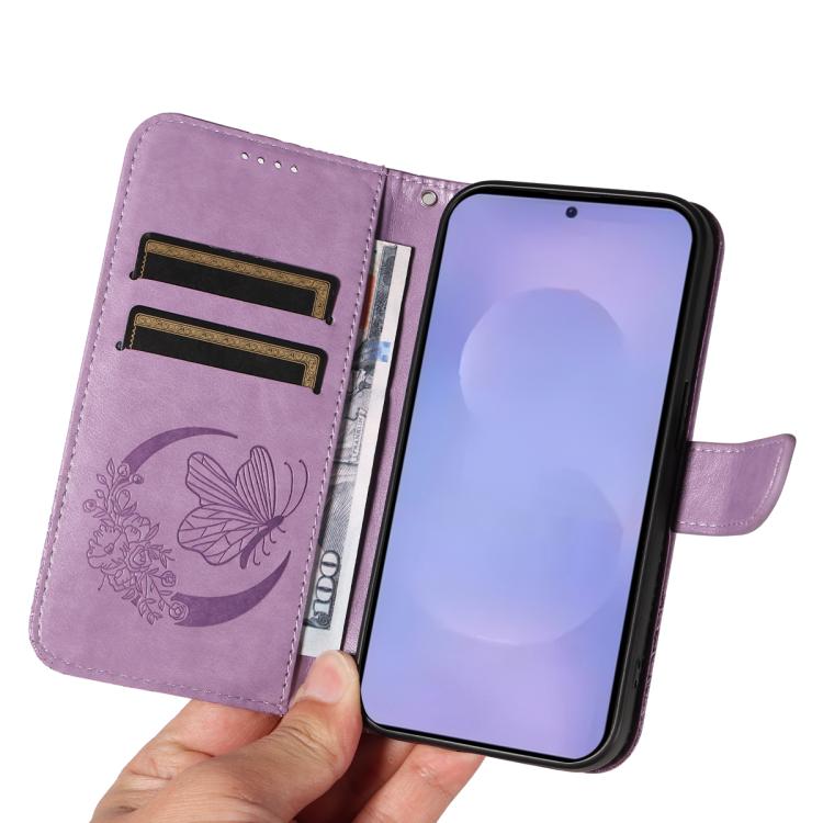 For Galaxy S26 5G Swallowtail Butterfly Embossed Leather Phone Case