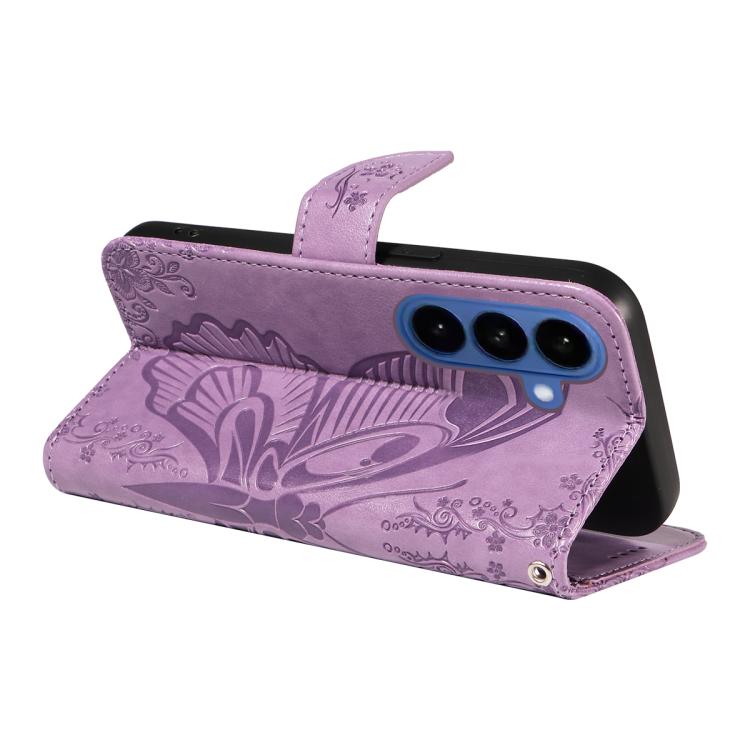 For Galaxy S26 5G Swallowtail Butterfly Embossed Leather Phone Case
