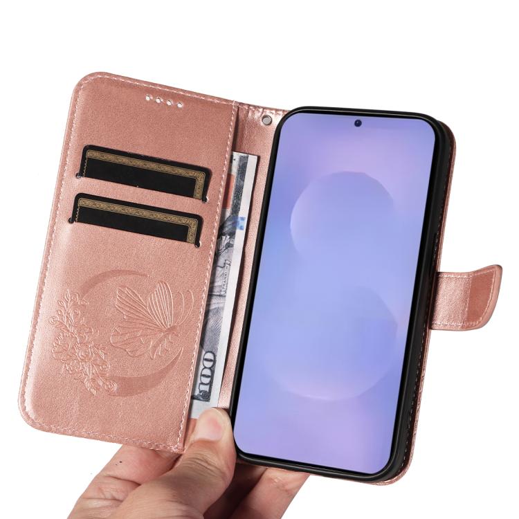 For Galaxy S26 5G Swallowtail Butterfly Embossed Leather Phone Case