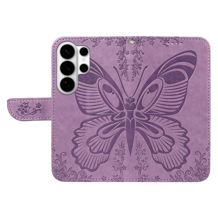 For Galaxy S26 Ultra 5G Swallowtail Butterfly Embossed Leather Phone Case