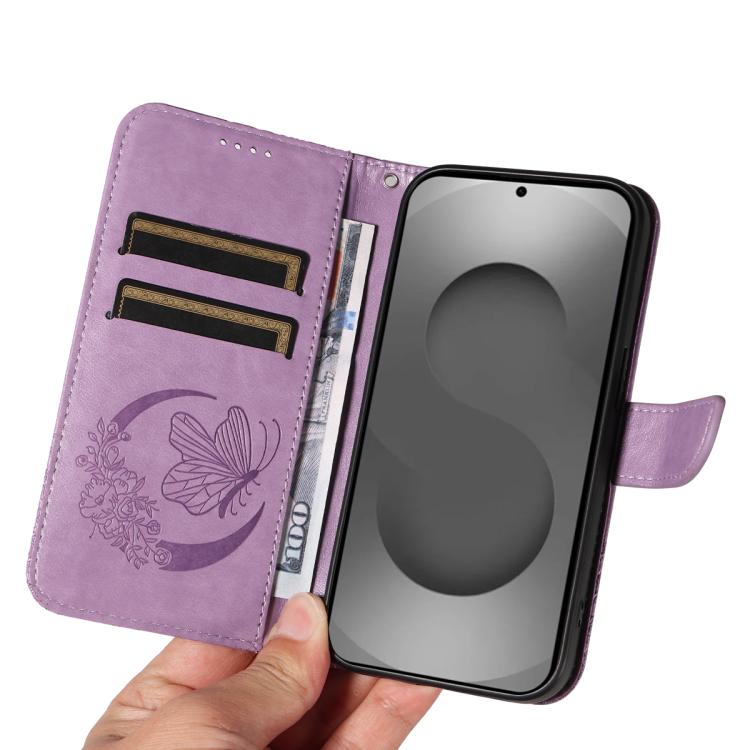 For Galaxy S26 Ultra 5G Swallowtail Butterfly Embossed Leather Phone Case