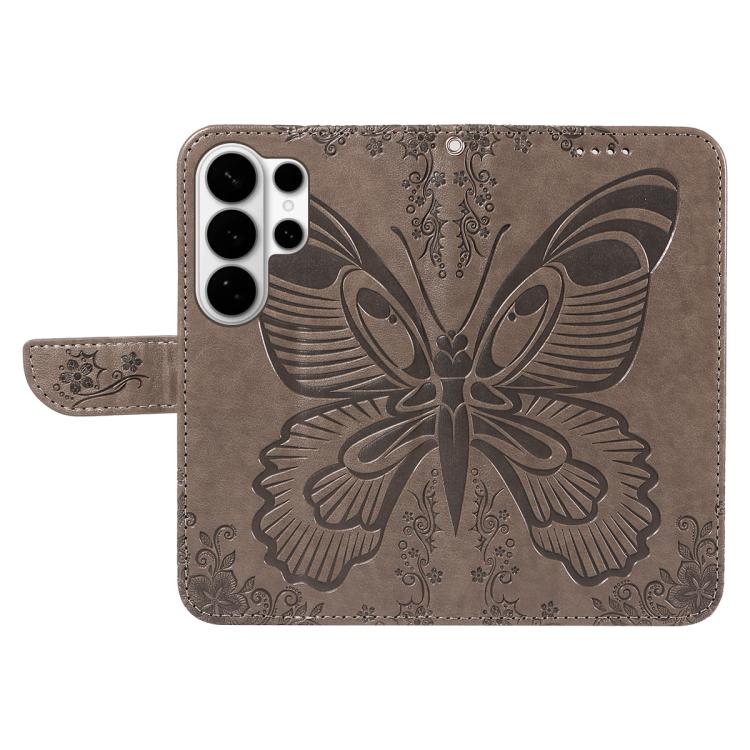 For Galaxy S26 Ultra 5G Swallowtail Butterfly Embossed Leather Phone Case