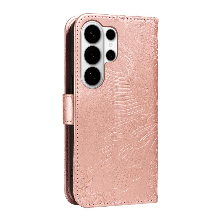 For Galaxy S26 Ultra 5G Swallowtail Butterfly Embossed Leather Phone Case