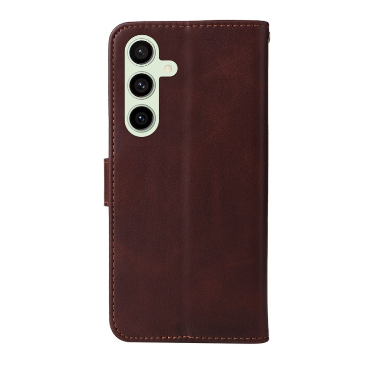 For Samsung Galaxy S24 FE 5G Classic Calf Texture Flip Leather Phone Case