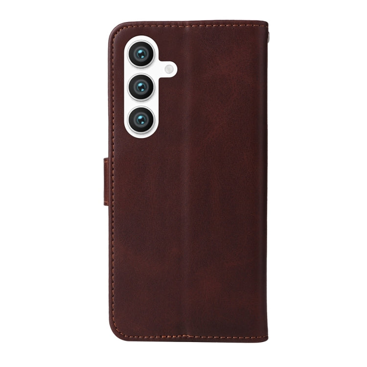 For Samsung Galaxy S25 5G Classic Calf Texture Flip Leather Phone Case
