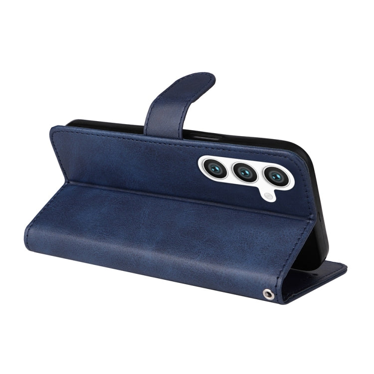 For Samsung Galaxy S25+ 5G Classic Calf Texture Flip Leather Phone Case