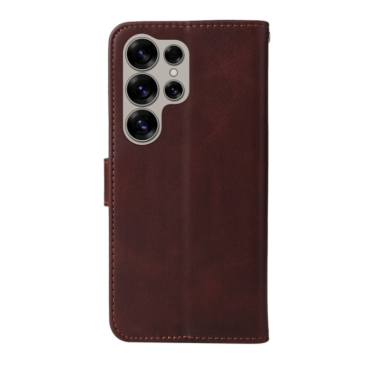 For Samsung Galaxy S25 Ultra 5G Classic Calf Texture Flip Leather Phone Case