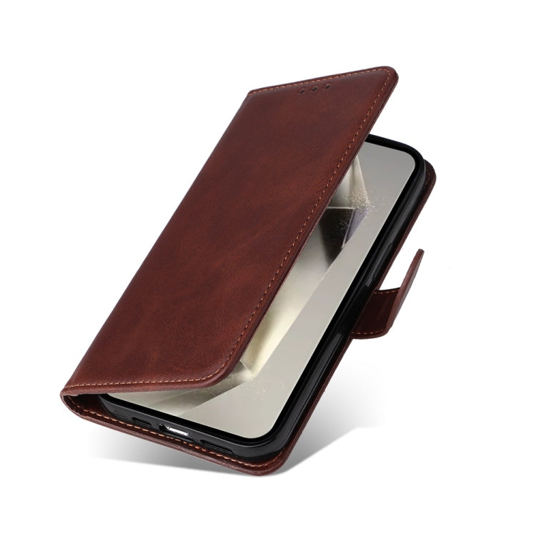 For Samsung Galaxy S25 Ultra 5G Classic Calf Texture Flip Leather Phone Case