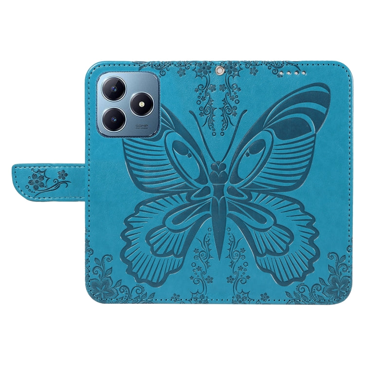 For Realme C63 / C61 Global Swallowtail Butterfly Embossed Leather Phone Case