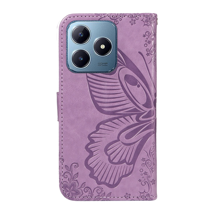 For Realme C63 / C61 Global Swallowtail Butterfly Embossed Leather Phone Case