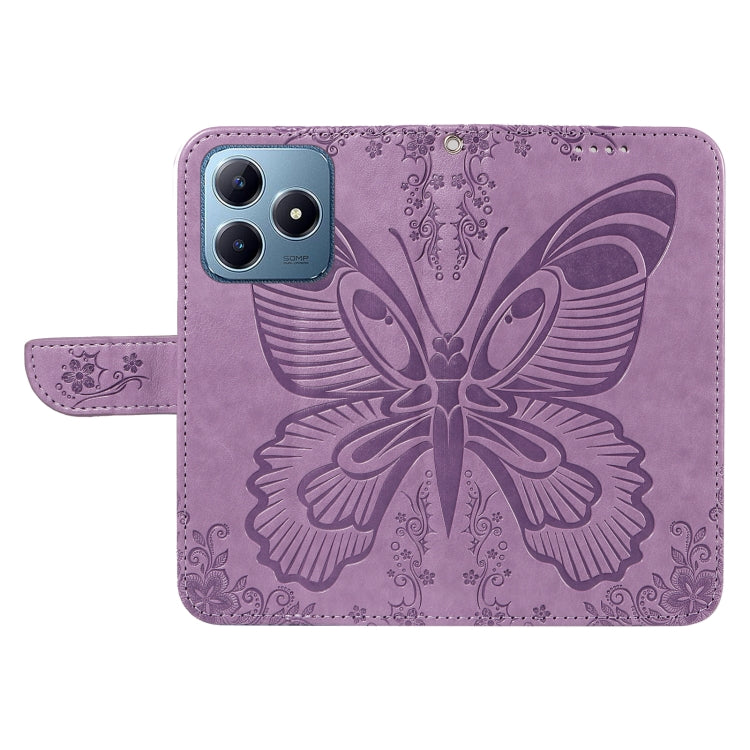 For Realme C63 / C61 Global Swallowtail Butterfly Embossed Leather Phone Case